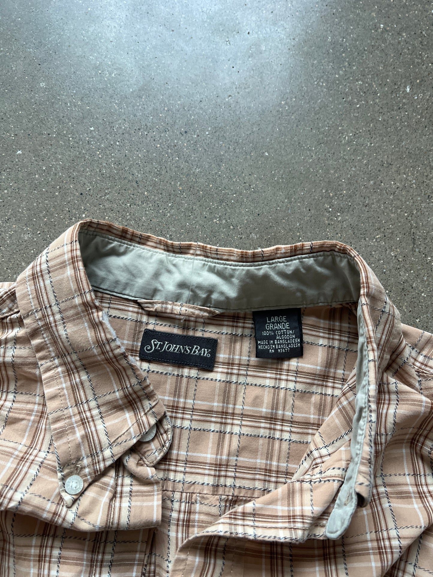 Vintage Carmel Tan Button Down Shirt - L