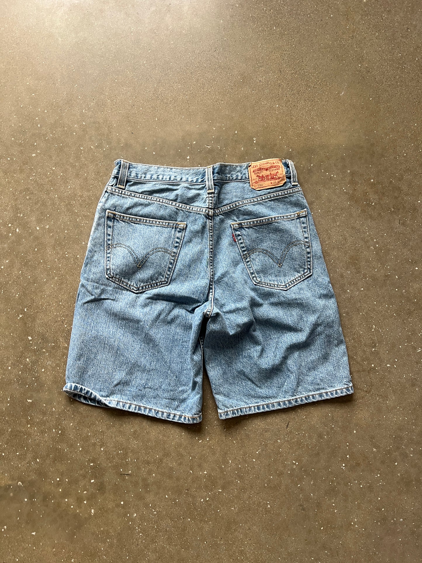 Vintage Blue Denim Levi Shorts - 34