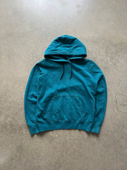 Vintage Teal Blue Nike Swoosh Hoodie -