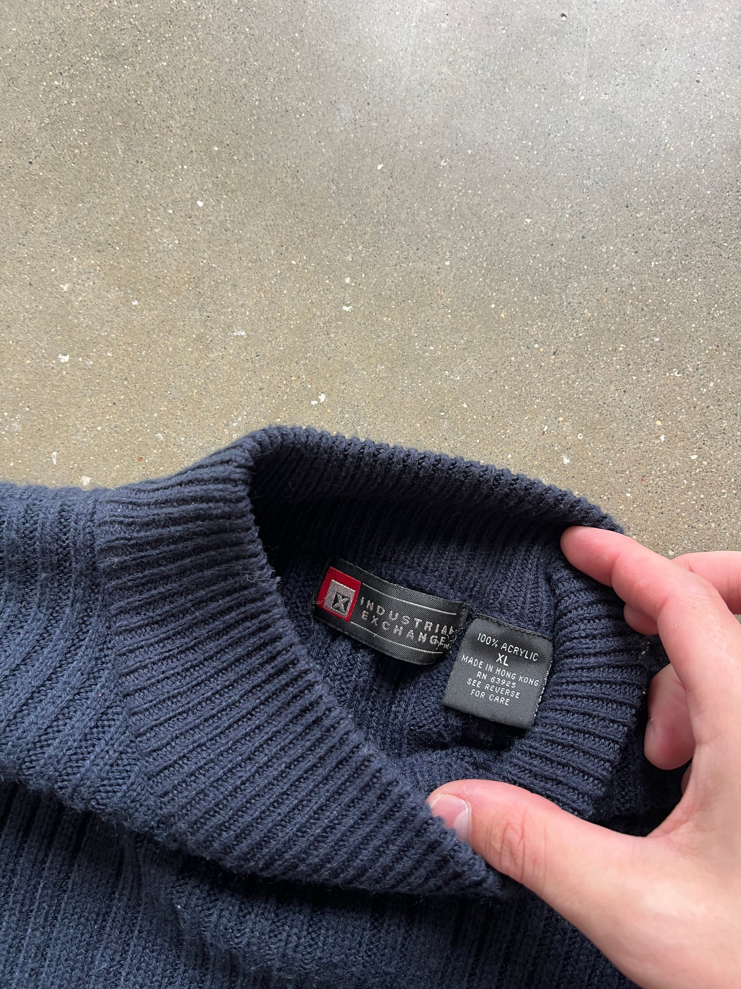 Vintage Navy Blue Stripped Sweater - XL