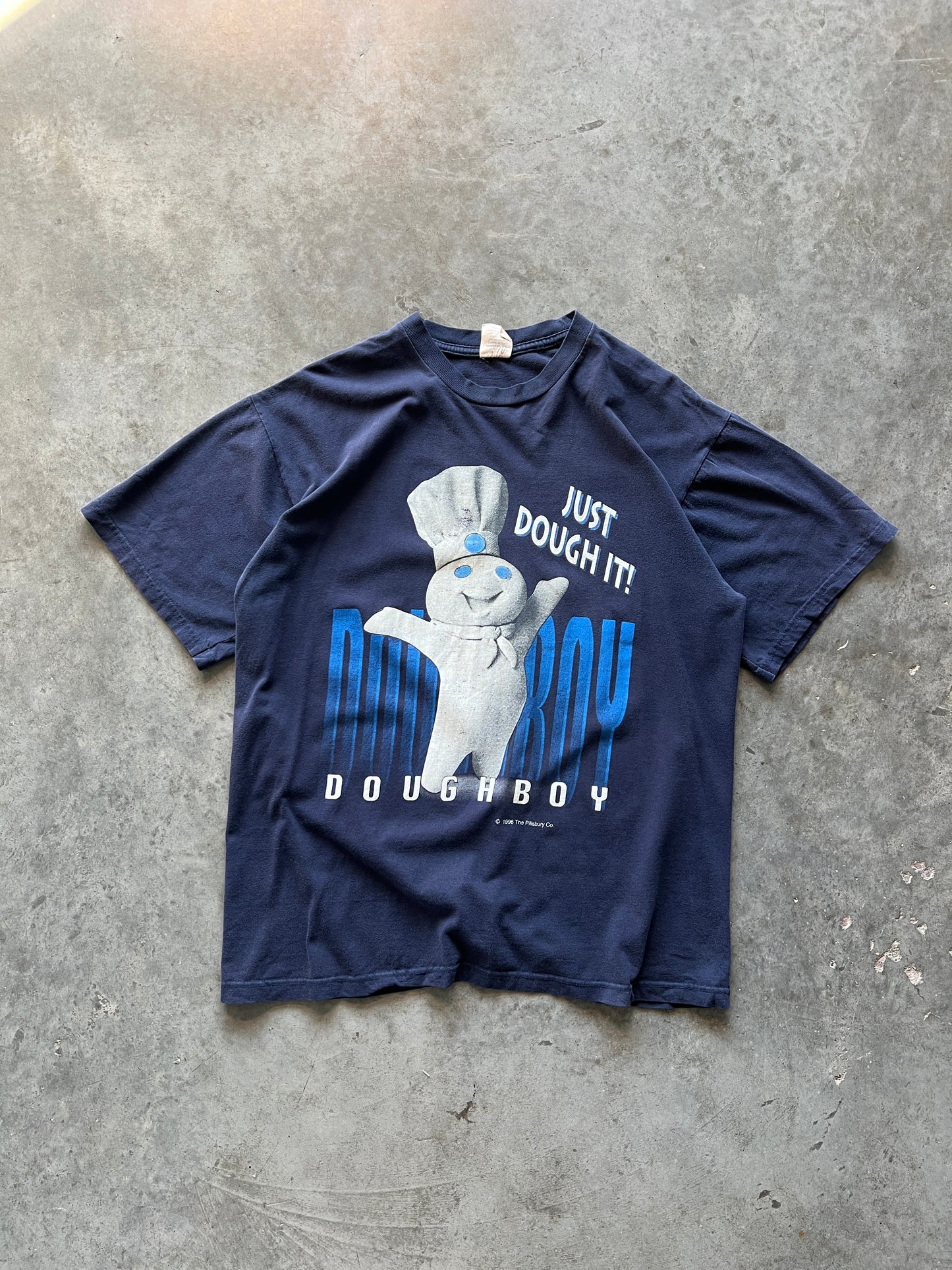 Vintage Blue Dough Boy Graphic Shirt - M