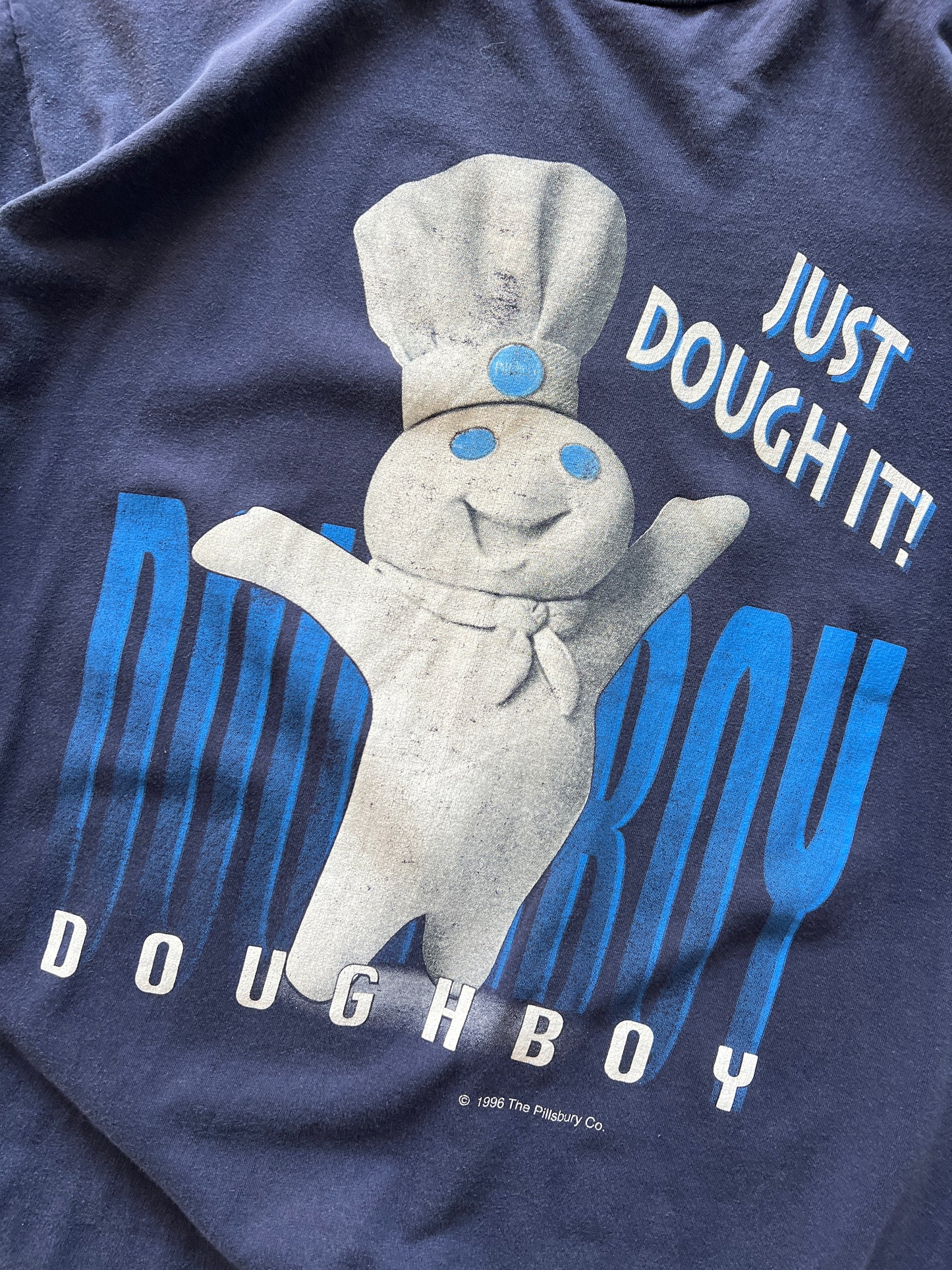 Vintage Blue Dough Boy Graphic Shirt - M