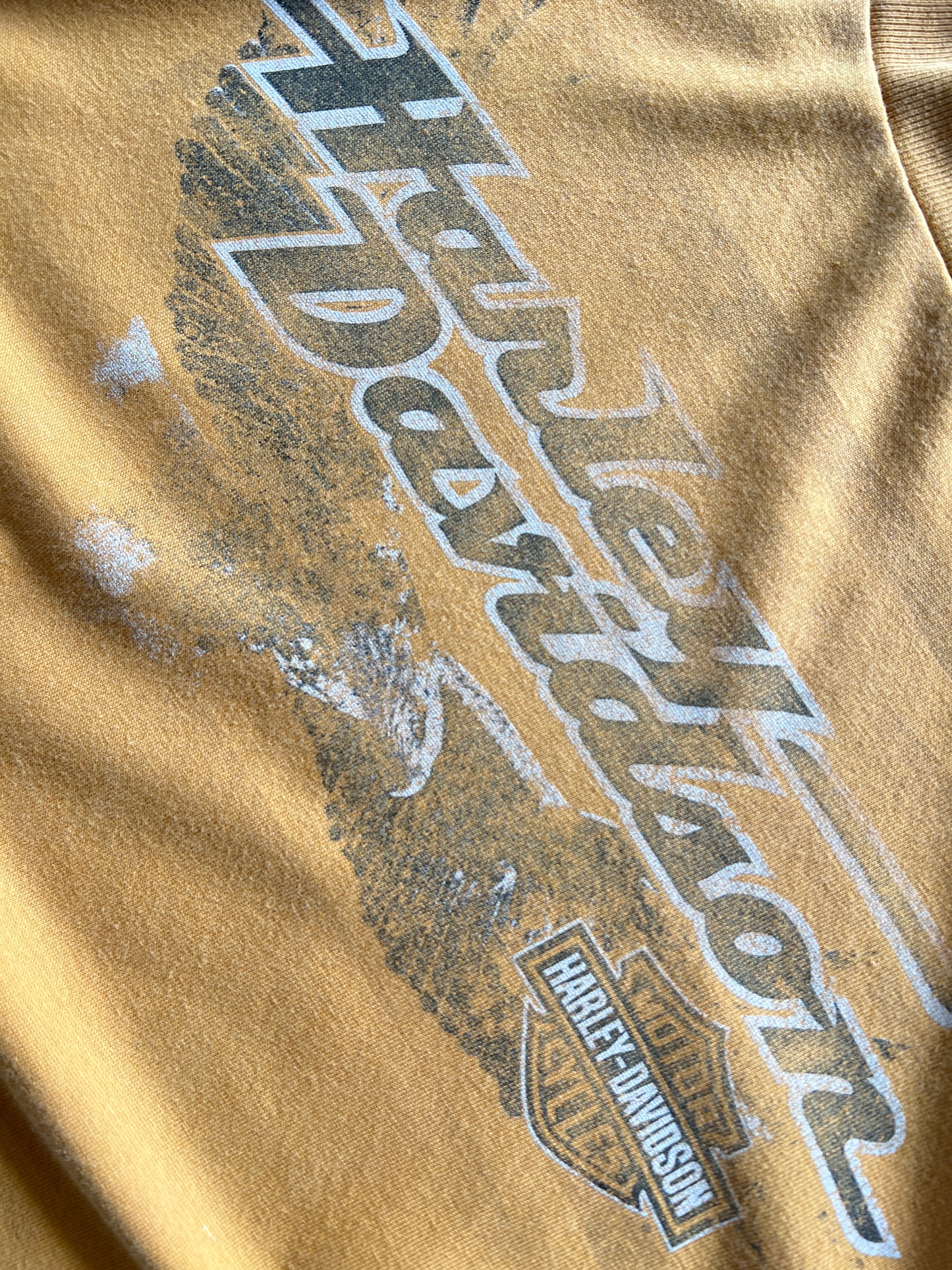 Vintage Yellow Harley Davidson Shirt - L