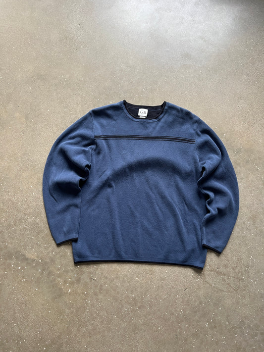 Vintage Sky Blue Stripped Sweater - L