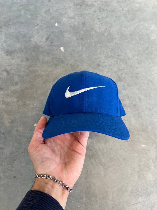 Vintage Blue Nike Swoosh Hat