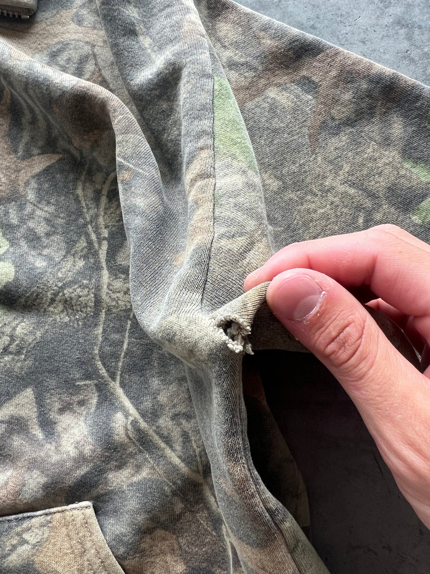 Vintage Jerzees Camo Quarter Zip - XL