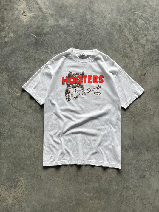 Vintage White Hooters Shirt - L