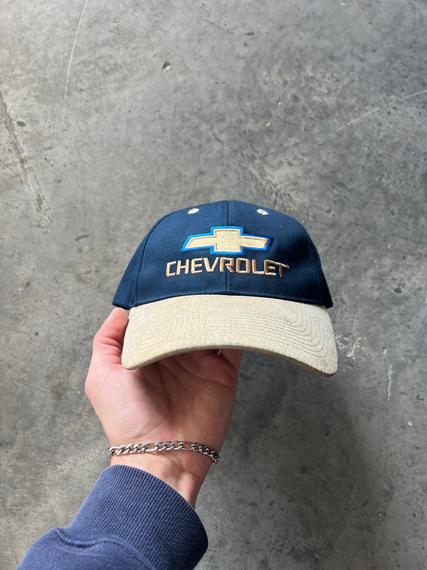 Vintage Blue Chevrolet Spellout Hat