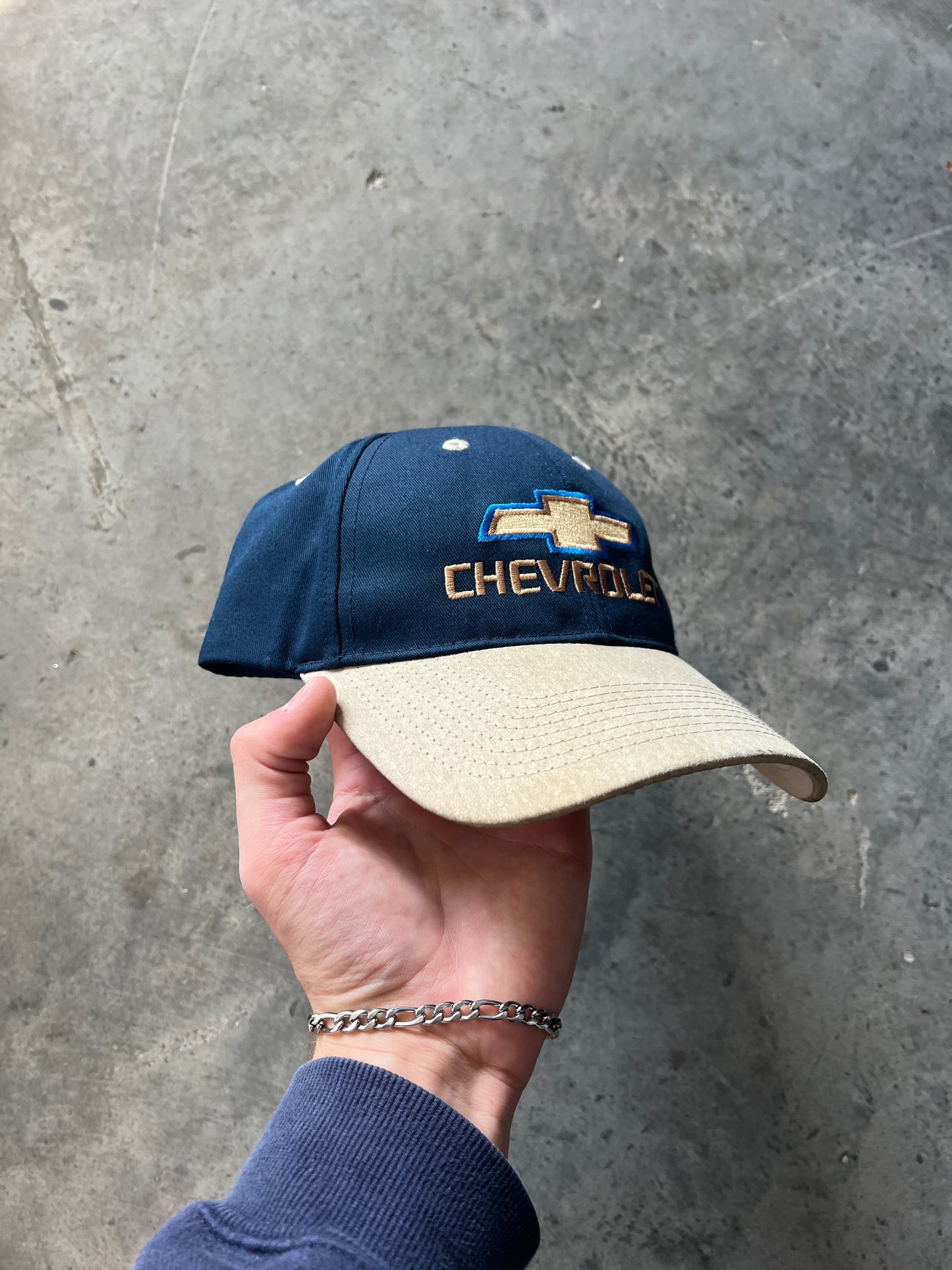 Vintage Blue Chevrolet Spellout Hat