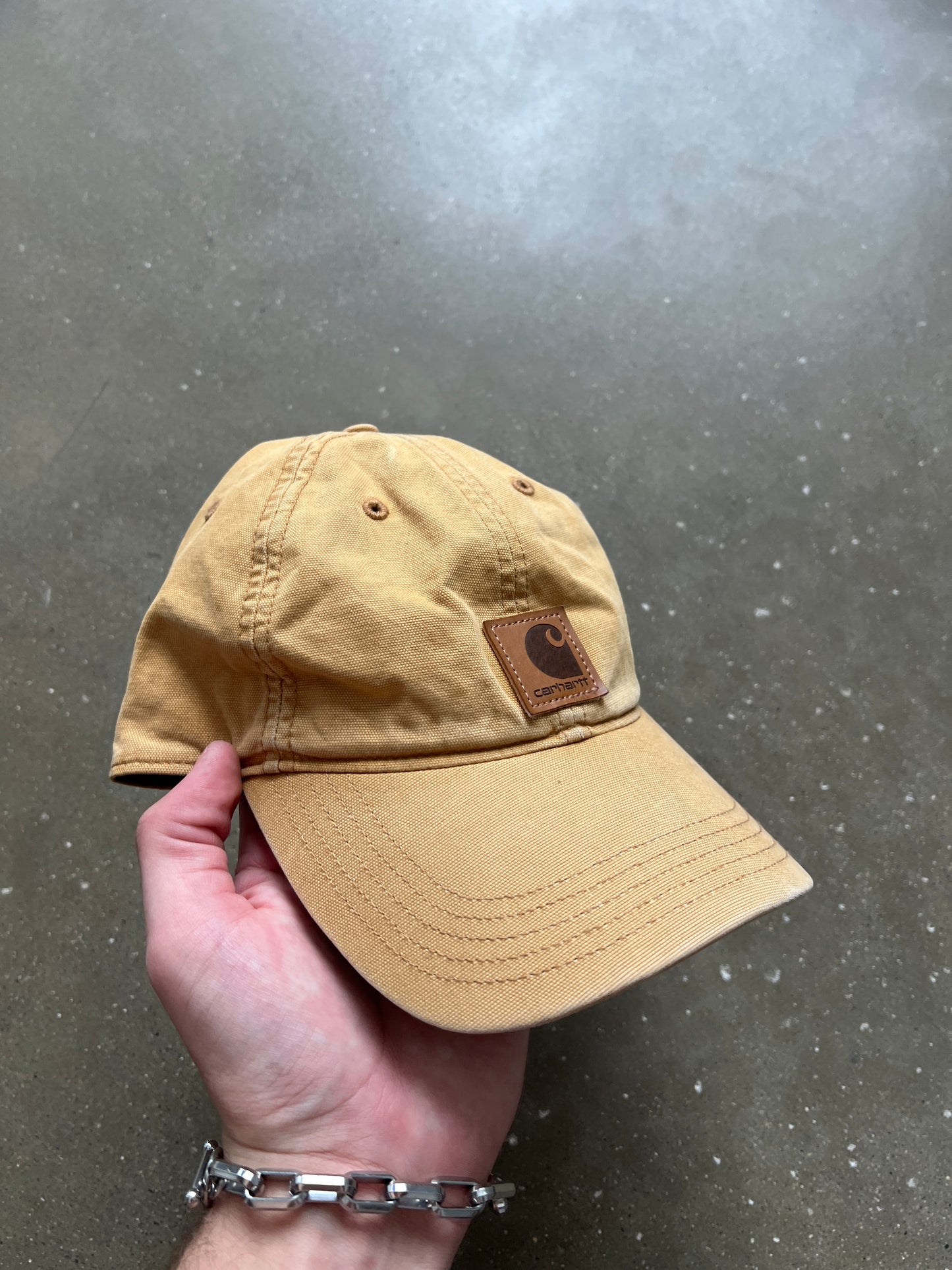 Vintage Tan Carhartt Snapback Hat
