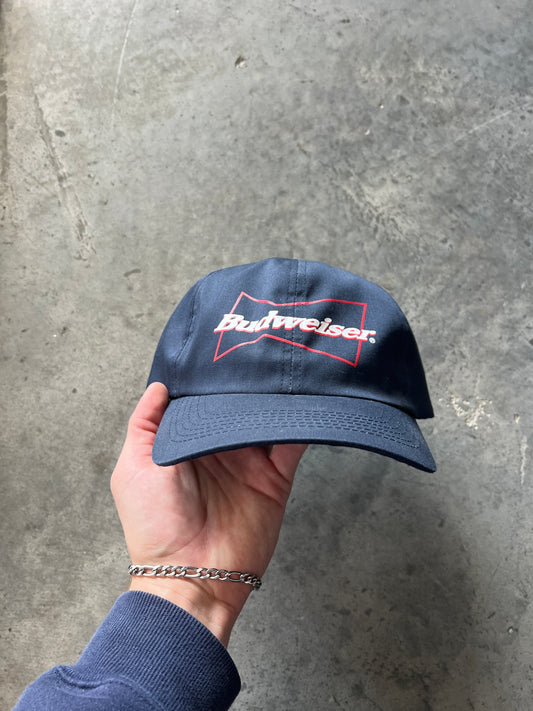 Vintage Blue Budweiser Spellout Hat