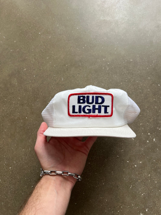 Vintage White Bud Light Hat