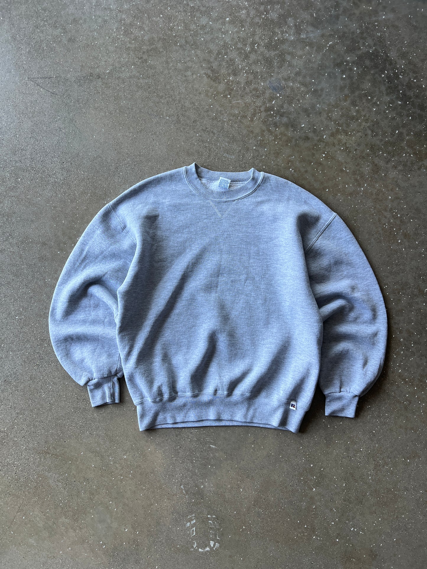 Vintage Heather Grey Russell Crew - L