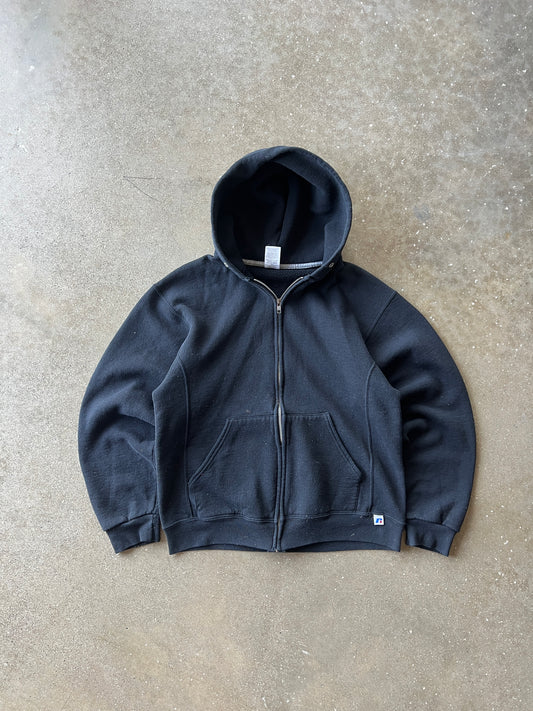 Vintage Black Russell Athletic Hoodie - M