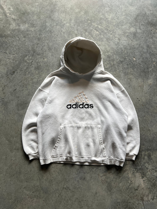 Vintage Adidas Spellout Hoodie - XL