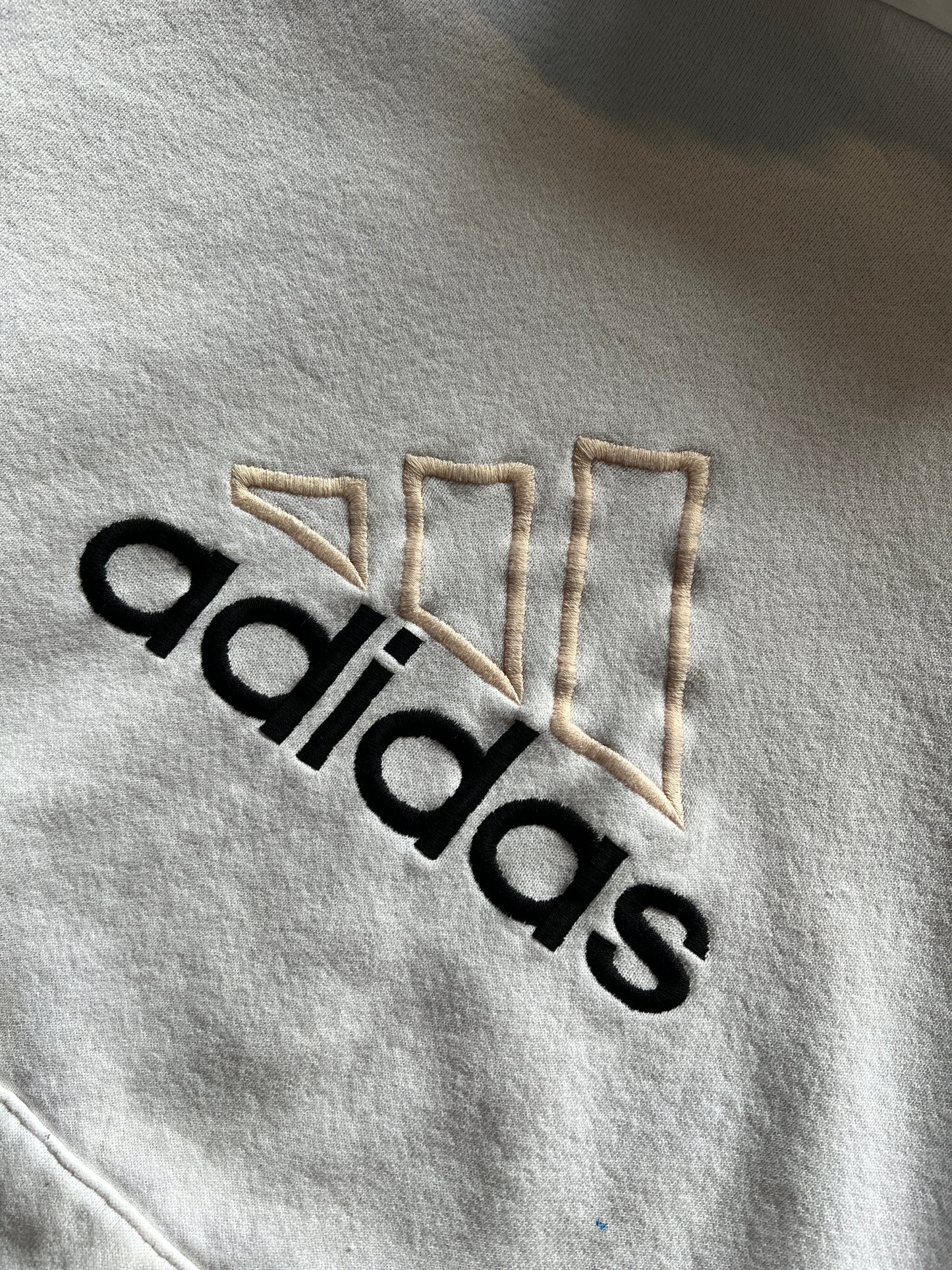 Vintage Adidas Spellout Hoodie - XL