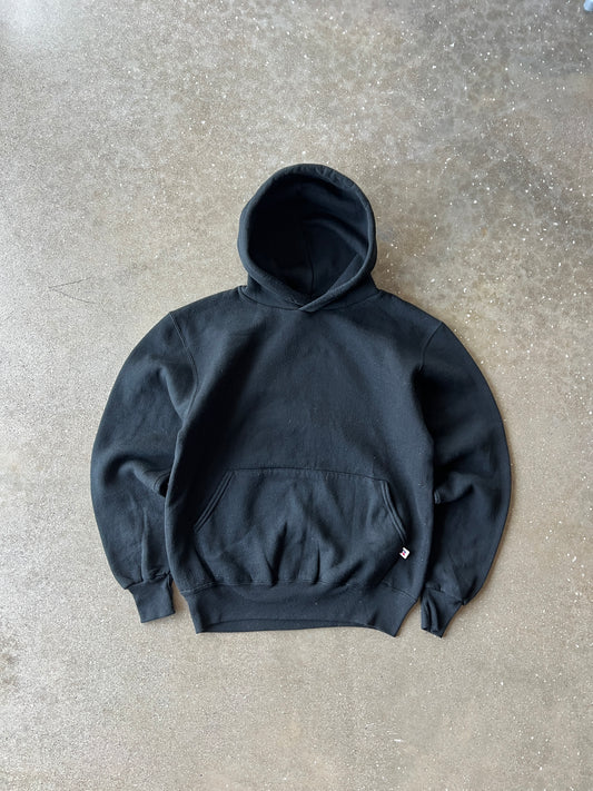 Vintage Black Russell Athletic Hoodie - M