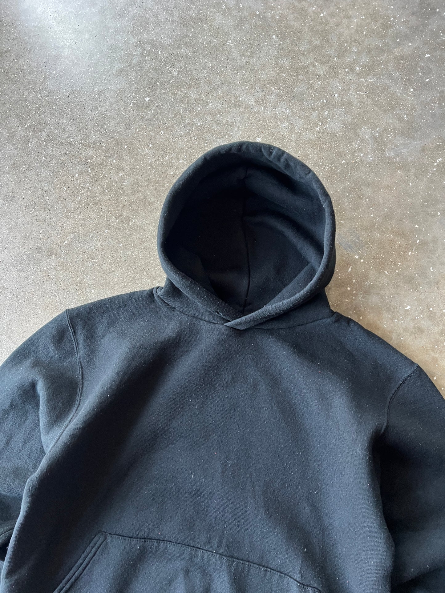 Vintage Black Russell Athletic Hoodie - M