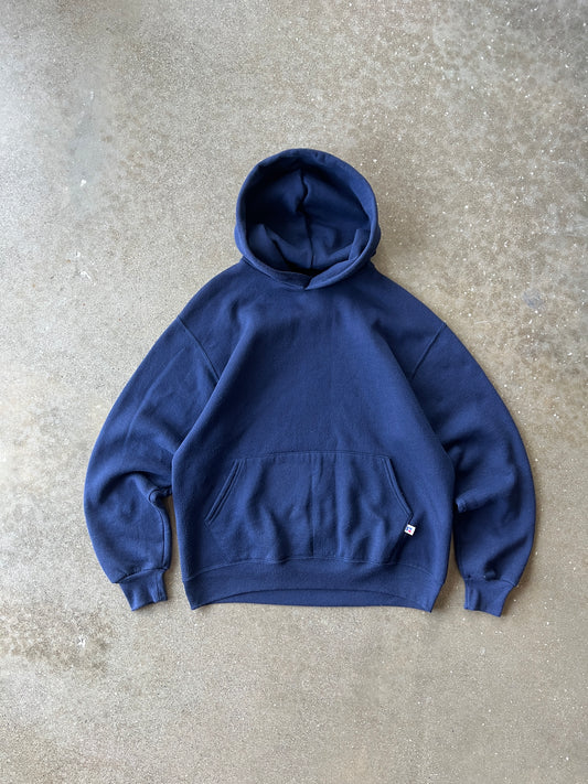 Vintage Navy Blue Russell Athletic Hoodie - L