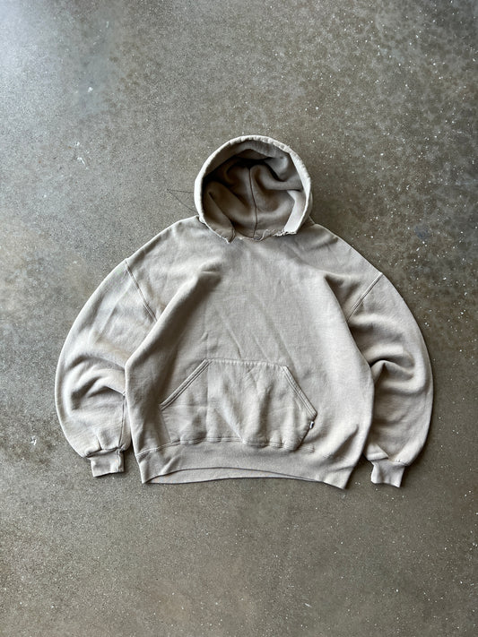 Vintage Dusty Tan Russell Athletic Hoodie - XL