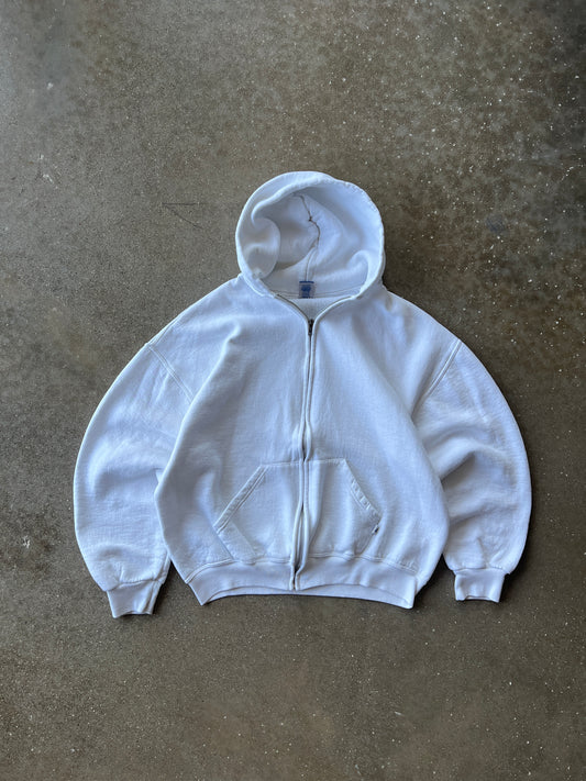 Vintage White Russell Athletic Hoodie - L