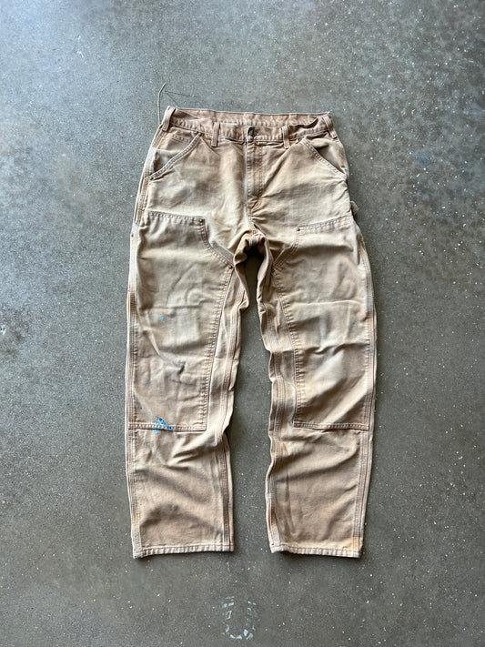 Vintage Tan Carhartt Double-Knee Pants - 32x32