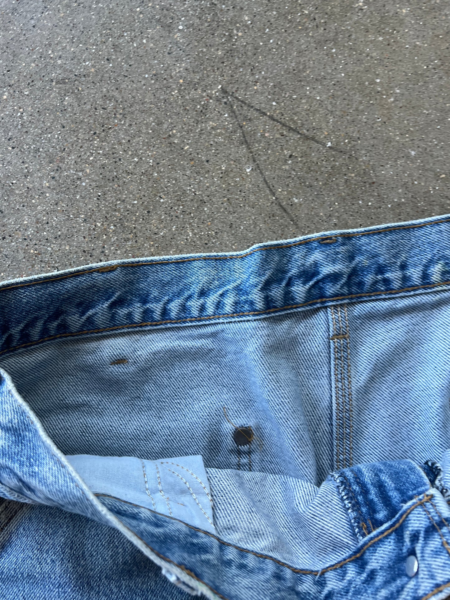 Vintage Faded Blue Carhartt Double Knee Pants - 36x32