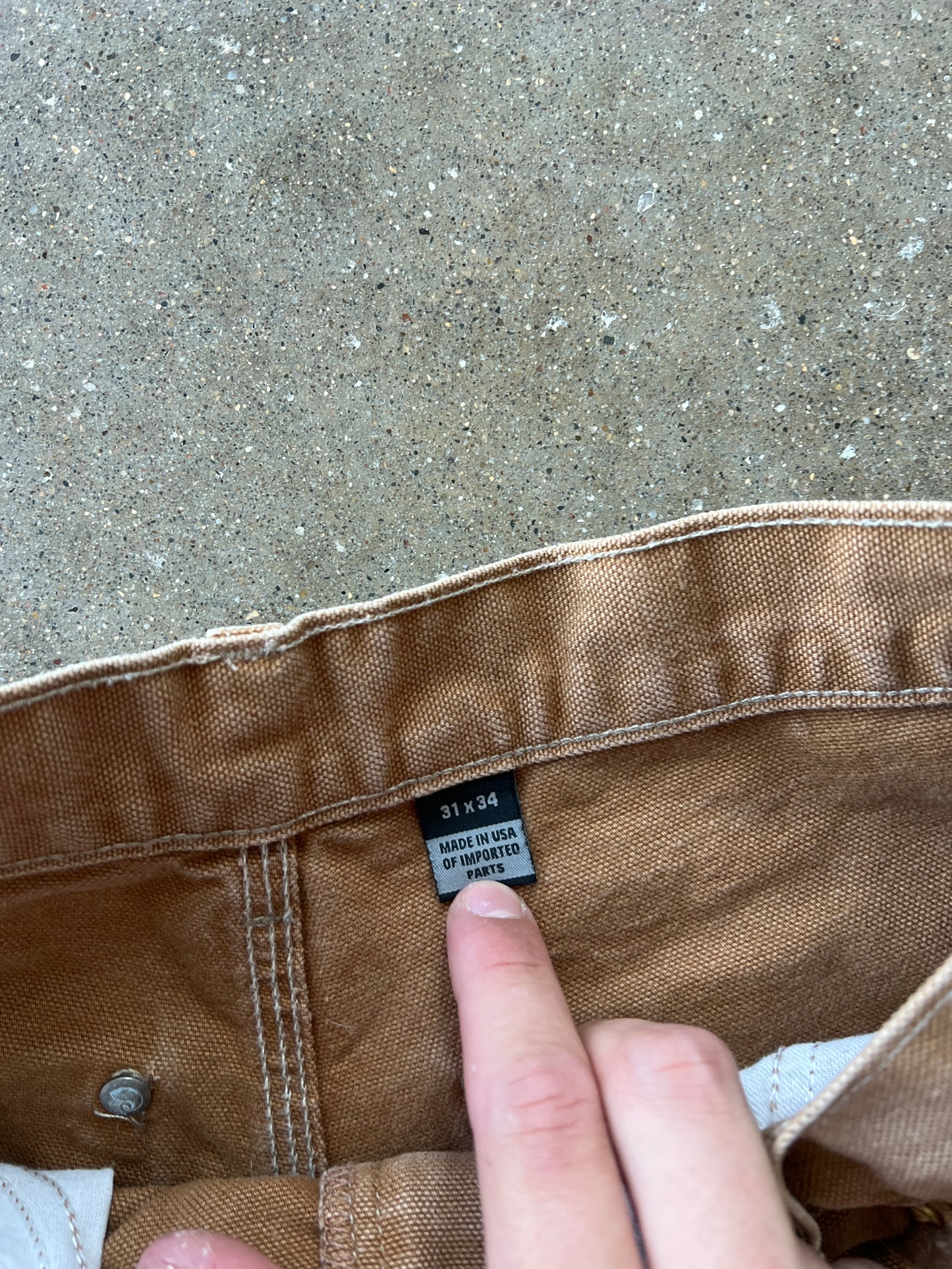 Vintage Tan Carhartt Double Knee Pants - 31x34