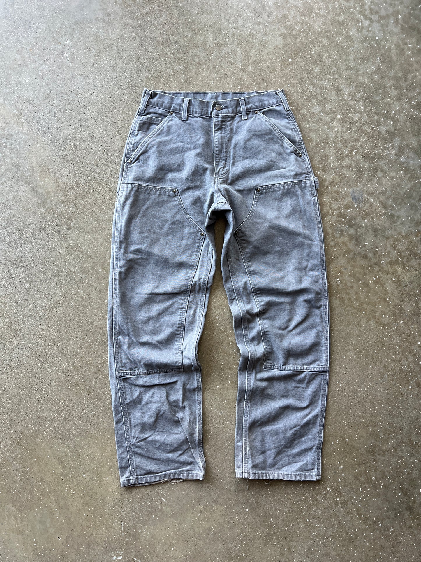 Vintage Grey Carhartt Double Knee Pants - 31x32