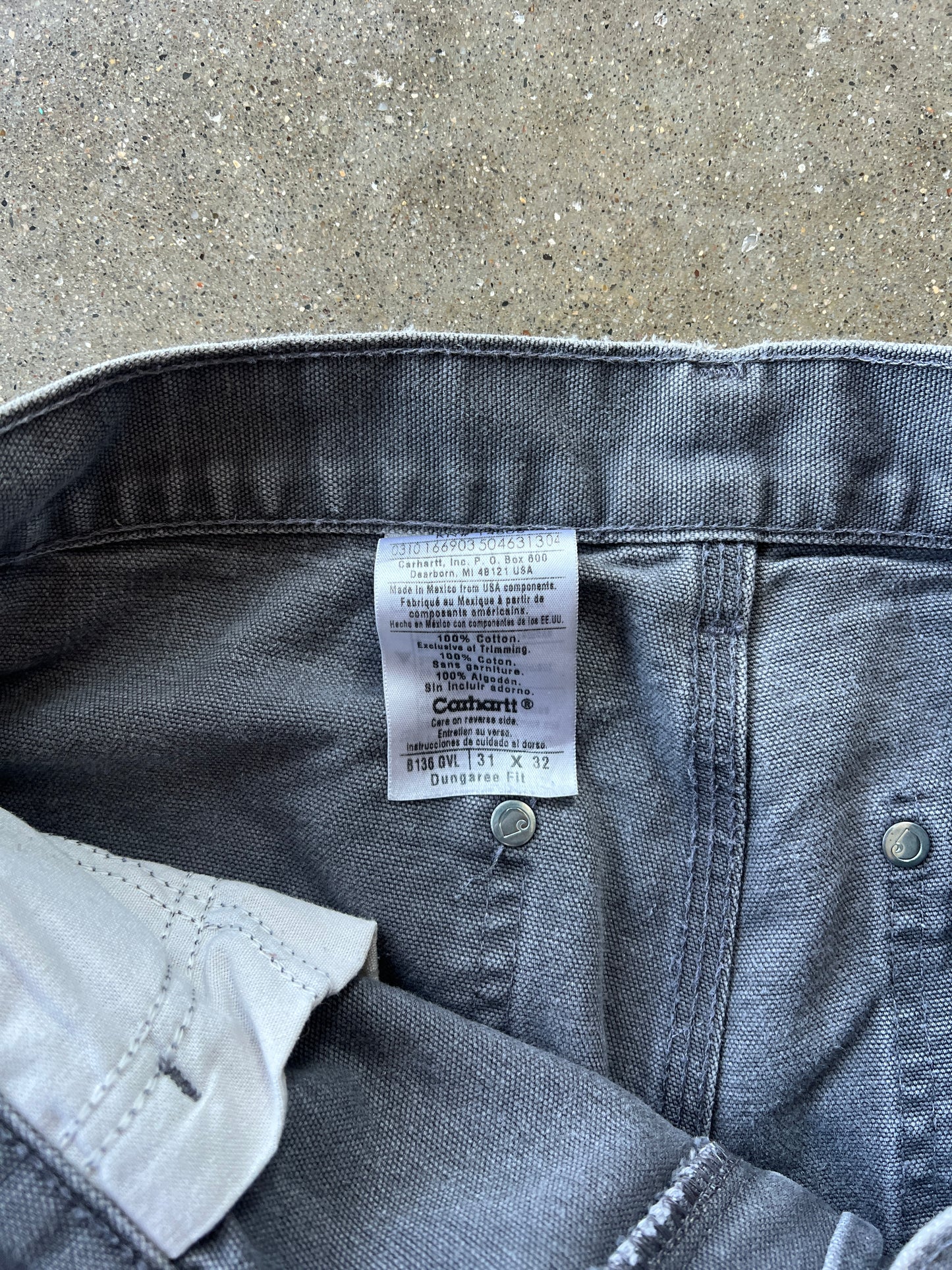 Vintage Grey Carhartt Double Knee Pants - 31x32
