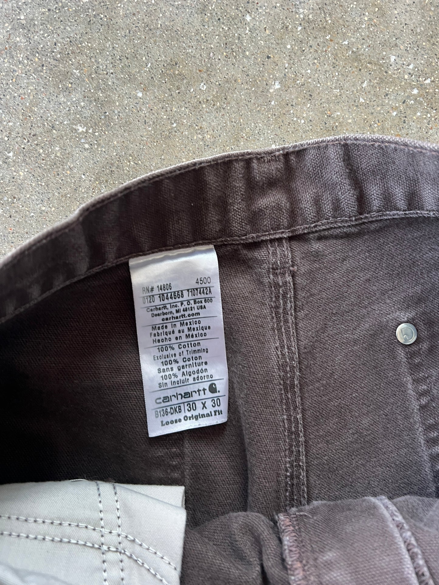 Vintage Dark Brown Carhartt Double Knee Pants - 30x30