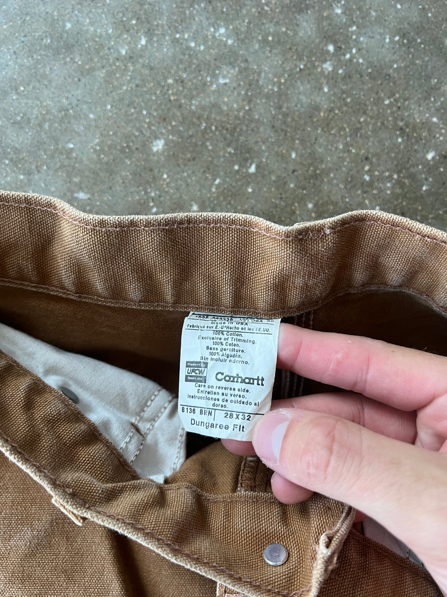 Vintage Tan Carhartt Double Knee Pants - 28x32