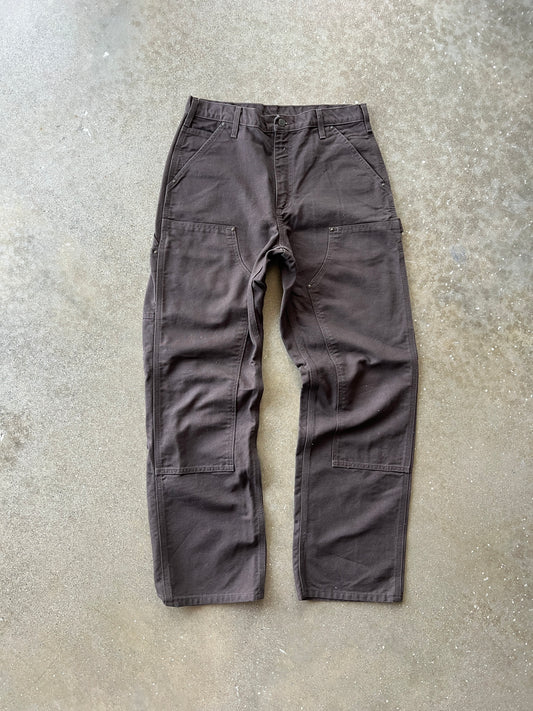 Vintage Dark Brown Carhartt Double Knee Pants - 32x32