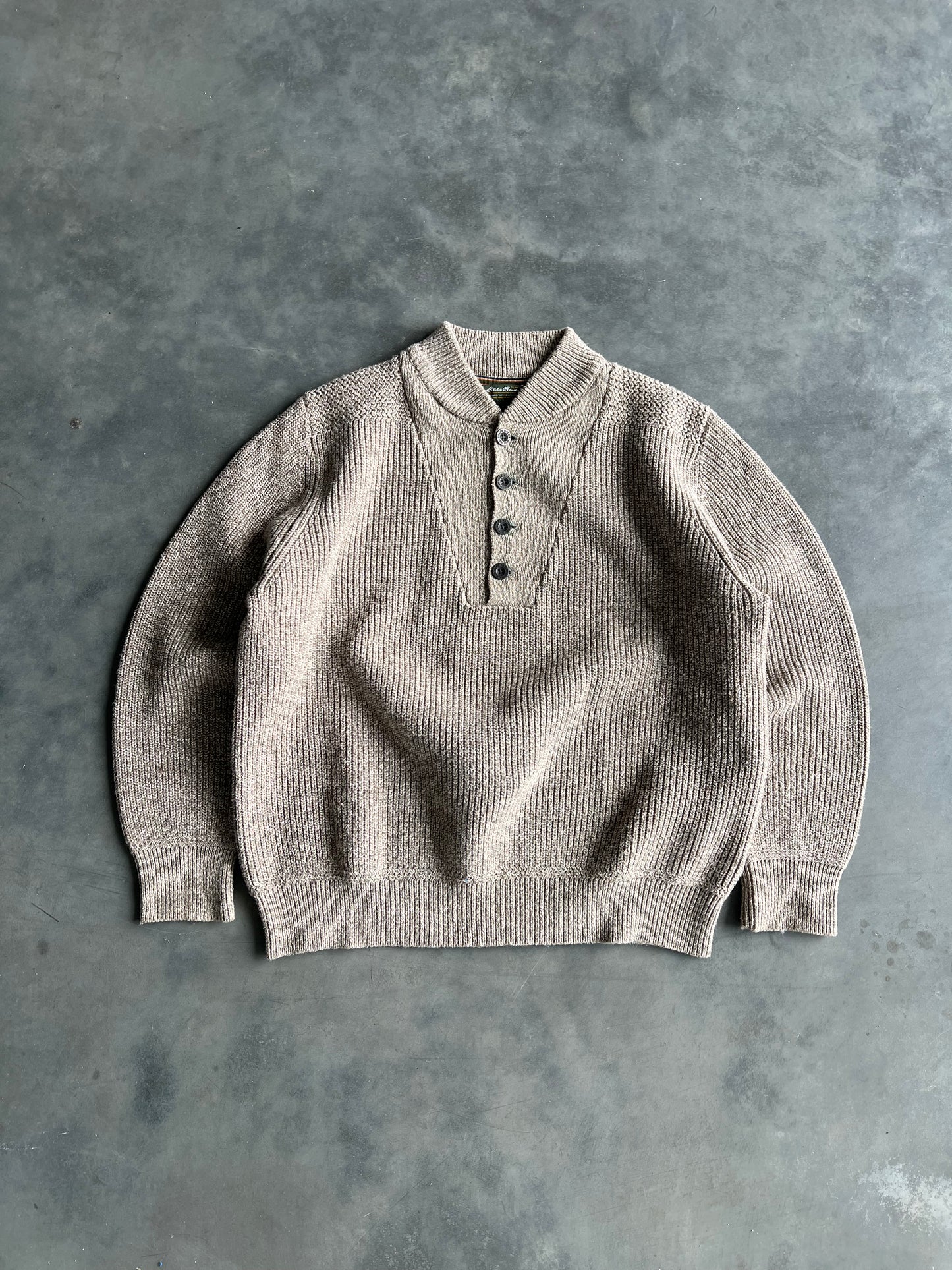 Vintage Cream Tan Eddie Bauer Sweater - M