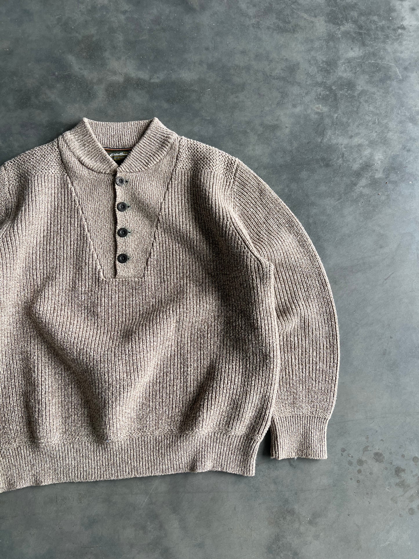 Vintage Cream Tan Eddie Bauer Sweater - M