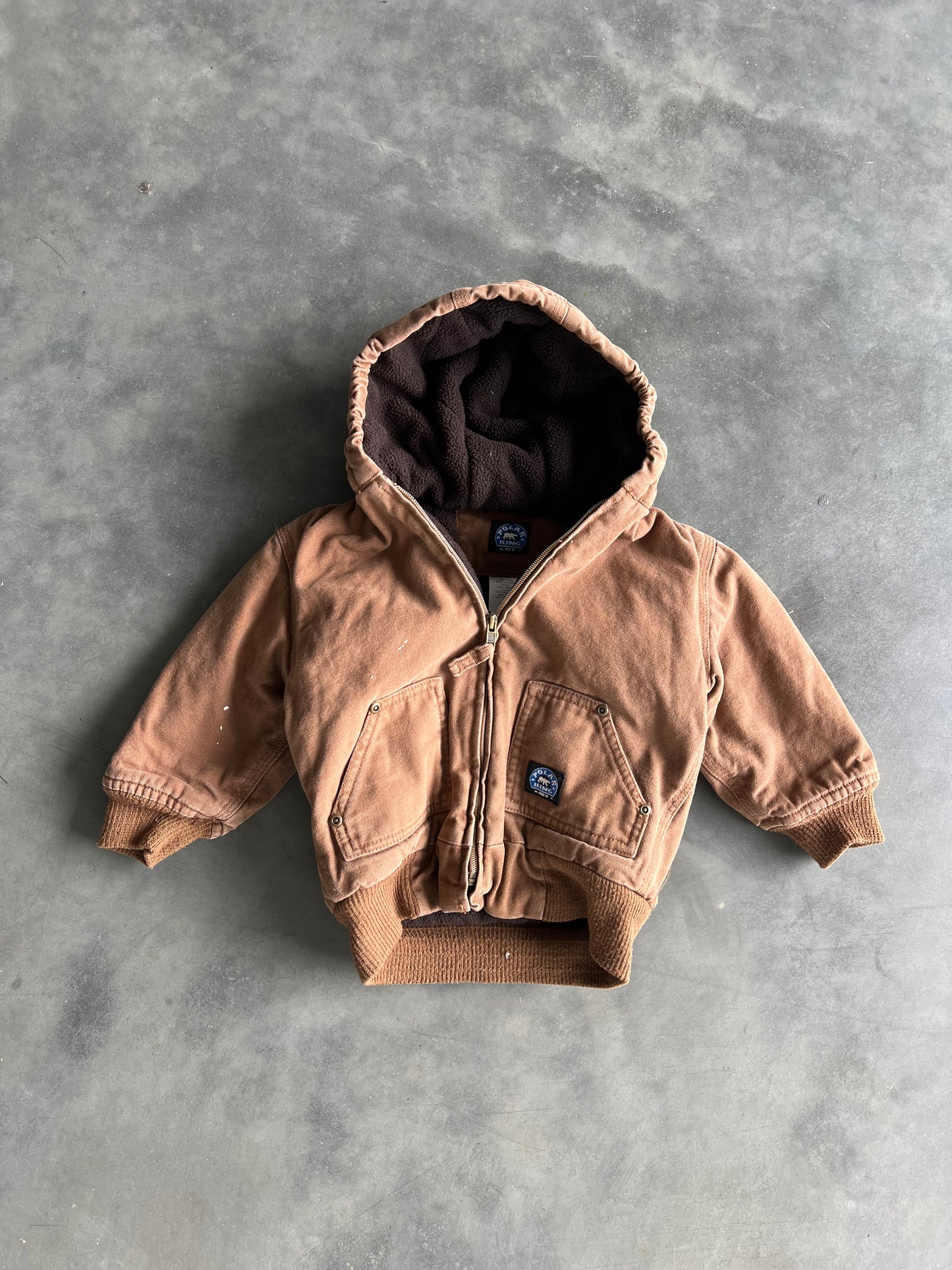 Vintage Tan Youth Canvas Work Jacket - 3T