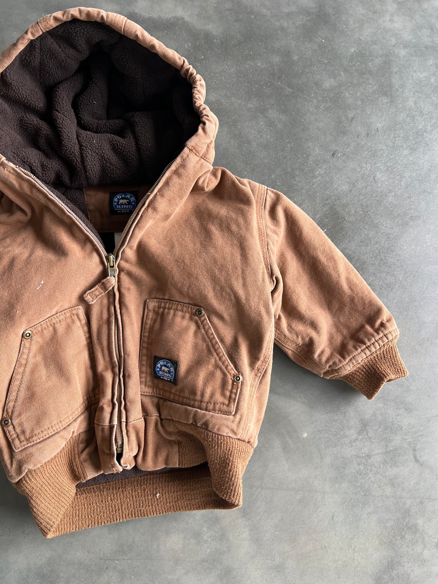 Vintage Tan Youth Canvas Work Jacket - 3T