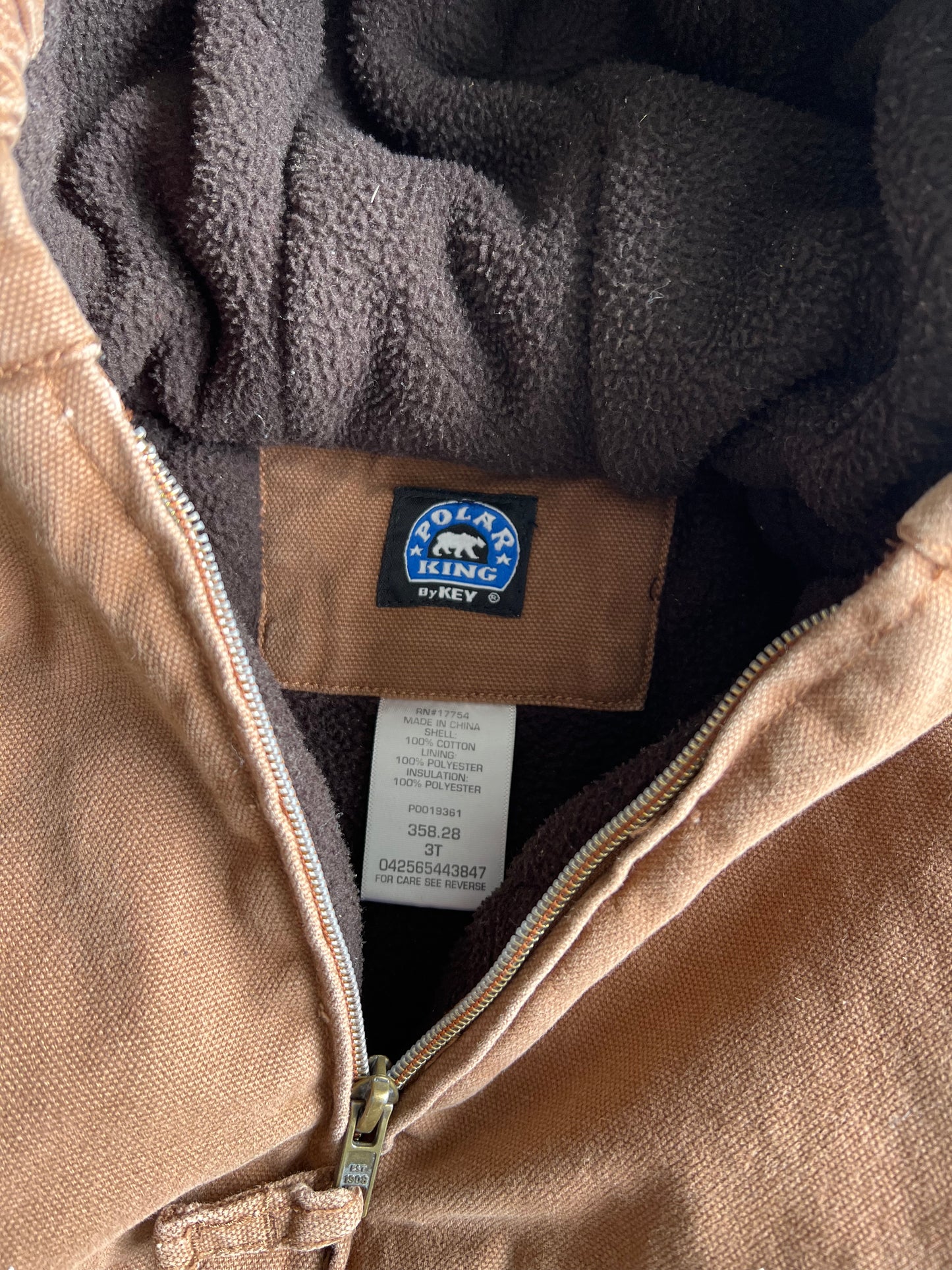 Vintage Tan Youth Canvas Work Jacket - 3T
