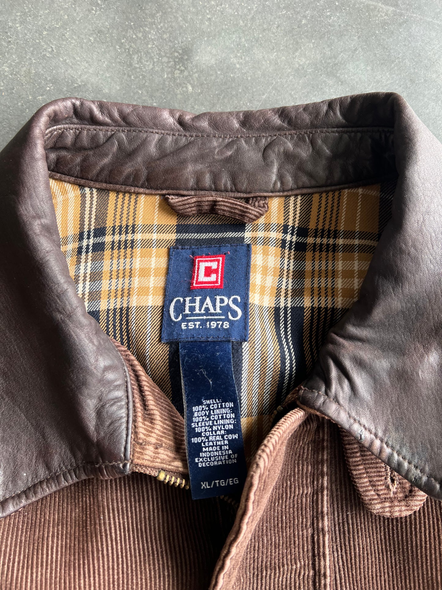 Vintage Brown Chaps Core Jacket - XL