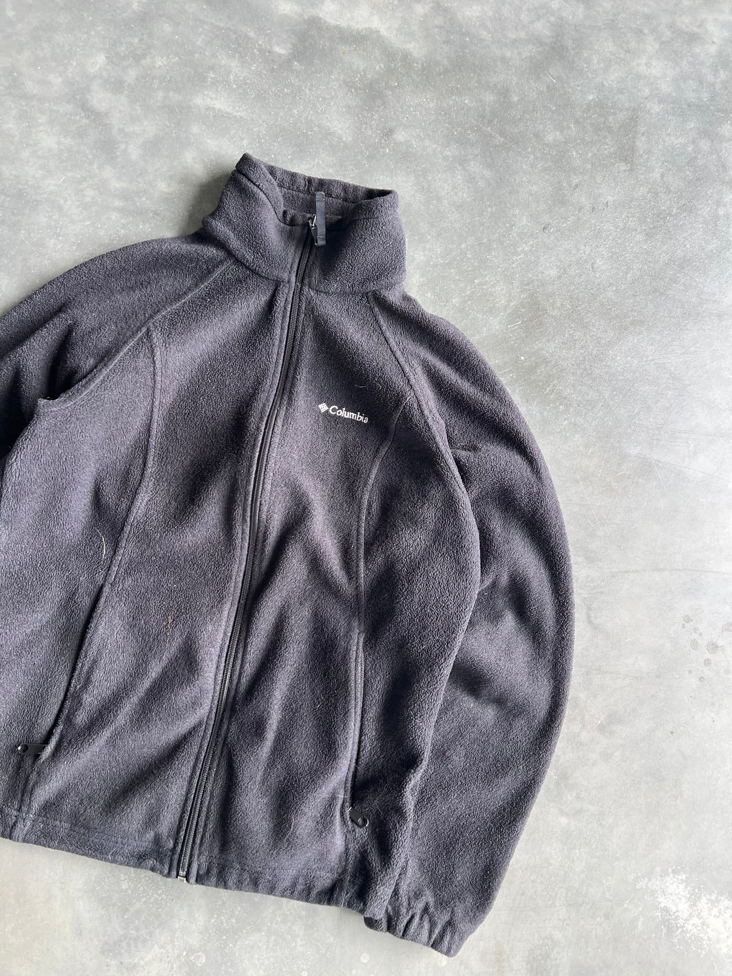 Vintage Black Columbia Zip Up Fleece - M