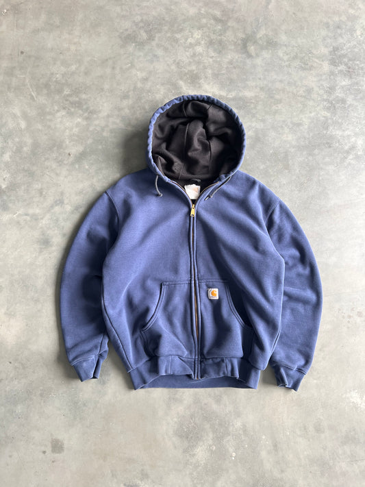 Vintage Navy Blue Carhartt Zip Hoodie - L