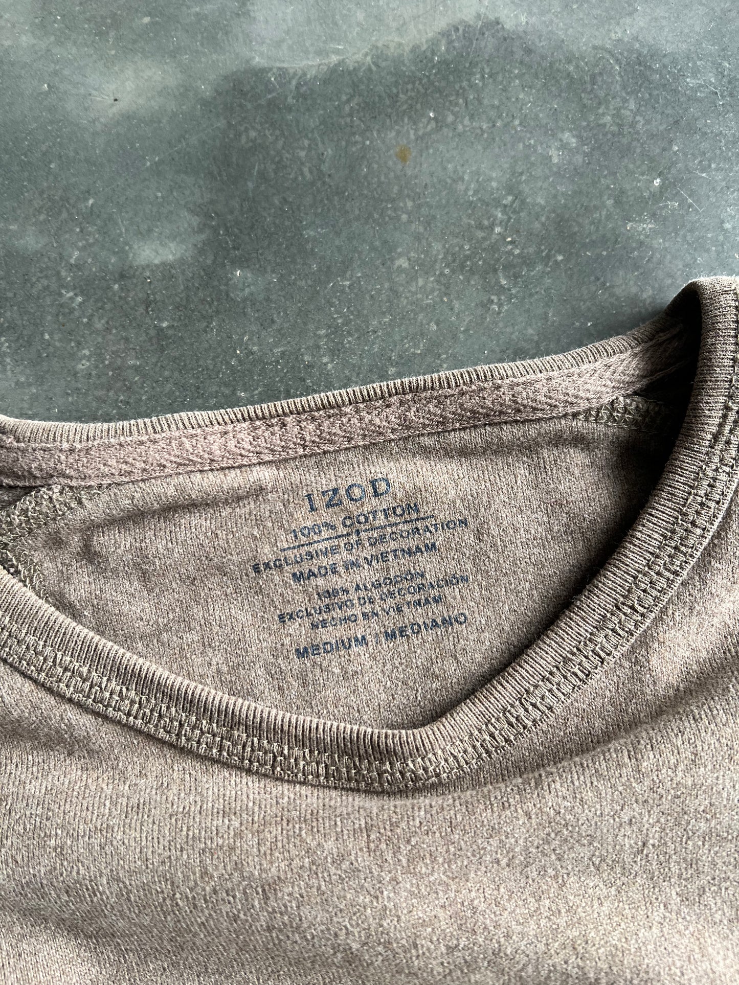 Vintage Light Brown Stripped Izod Shirt - M