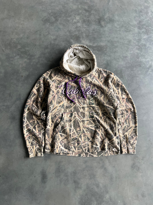 Vintage Womans Cabalas Camo Hoodie - L