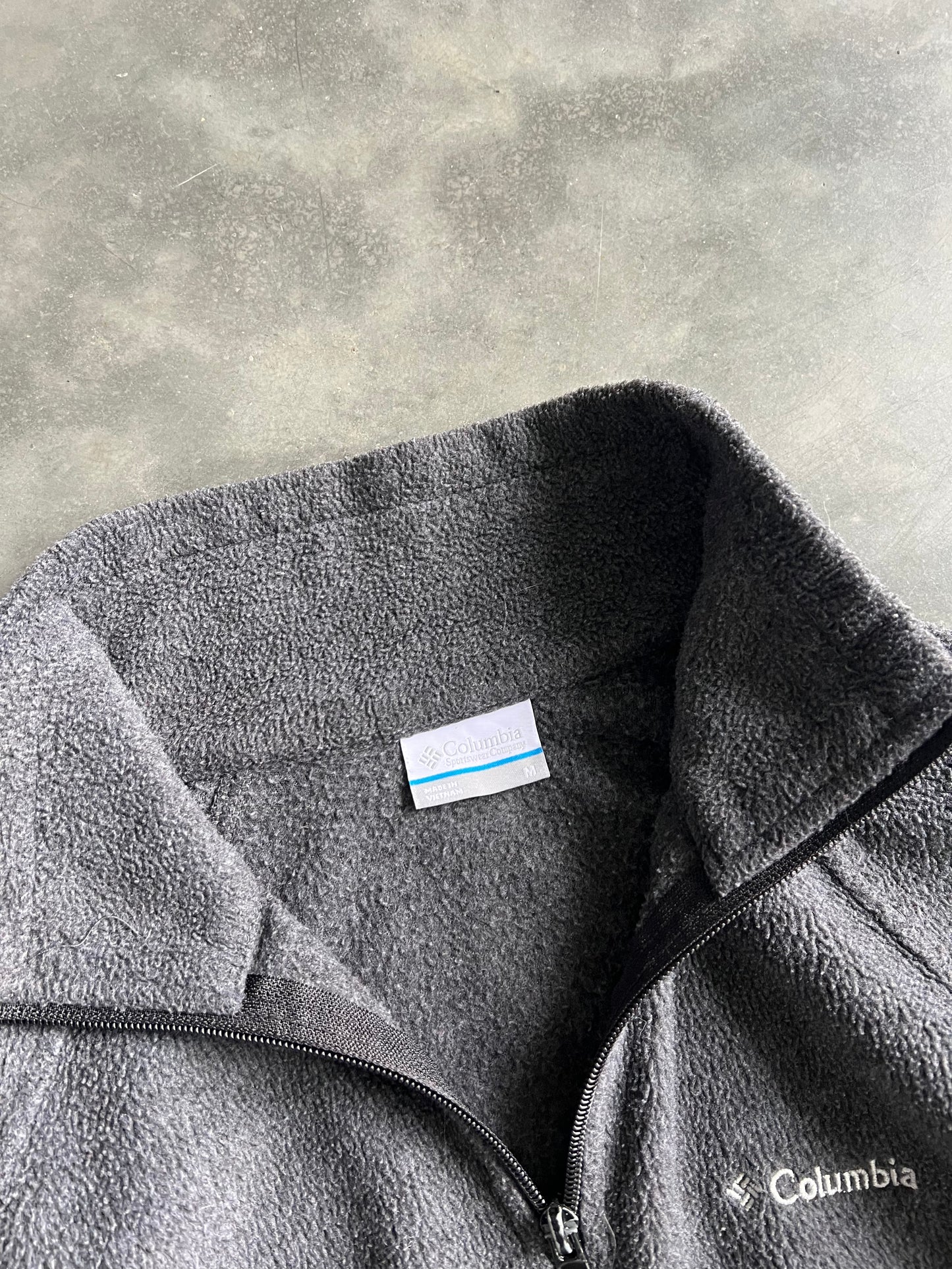 Vintage Grey Columbia Zip Fleece - M