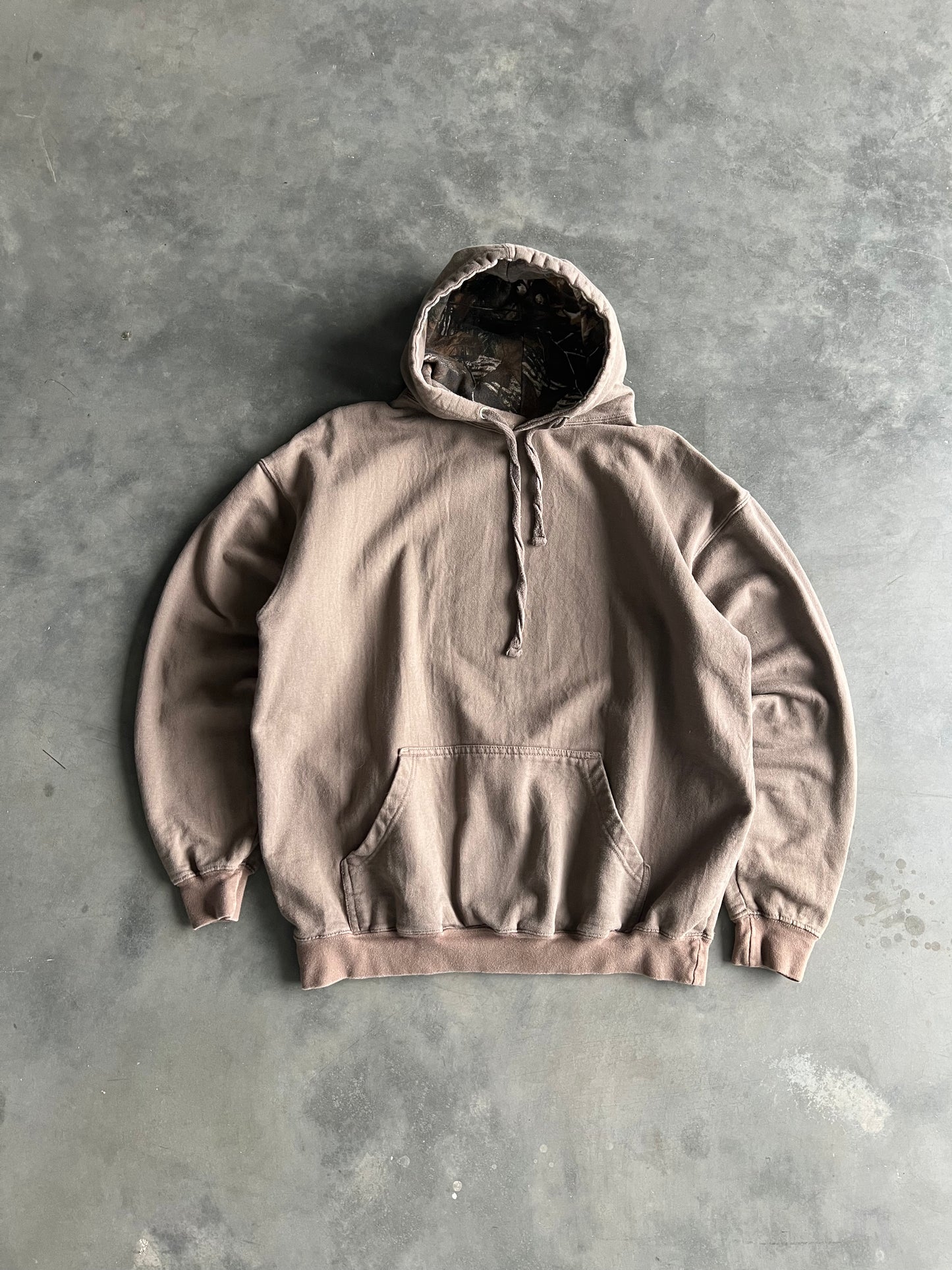 Vintage Mocha Brown One Shot Hoodie - XL