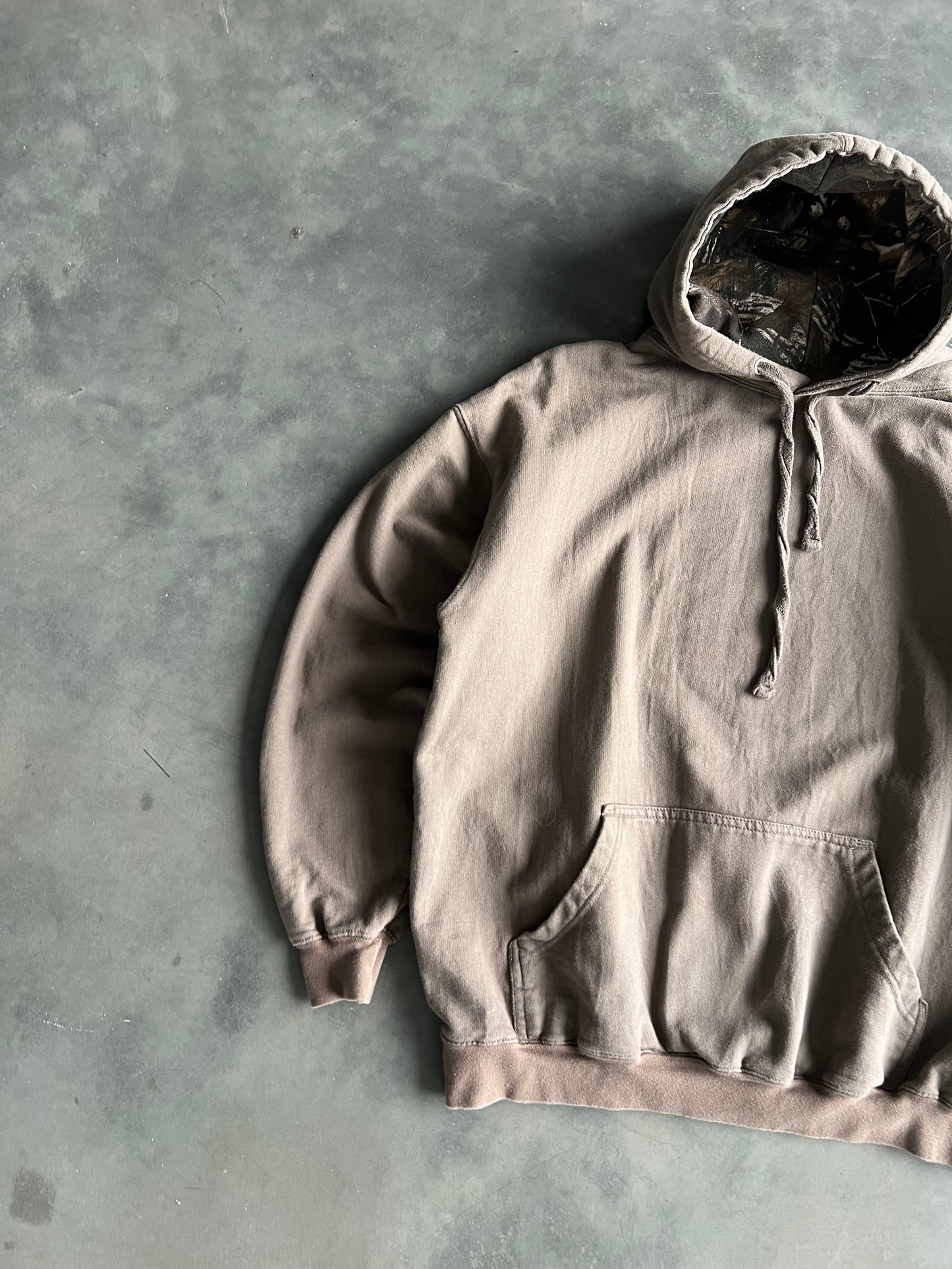 Vintage Mocha Brown One Shot Hoodie - XL