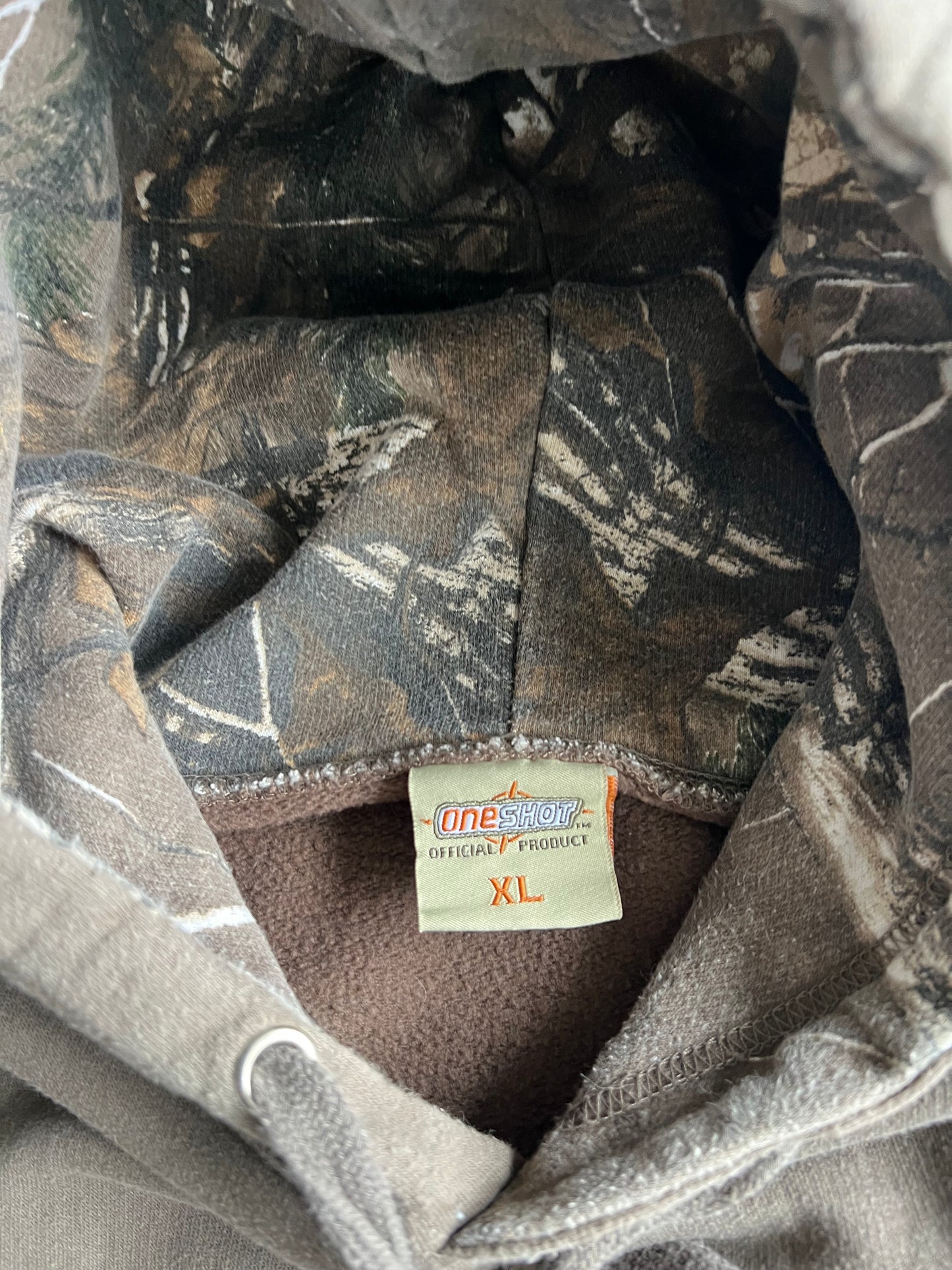 Vintage Mocha Brown One Shot Hoodie - XL