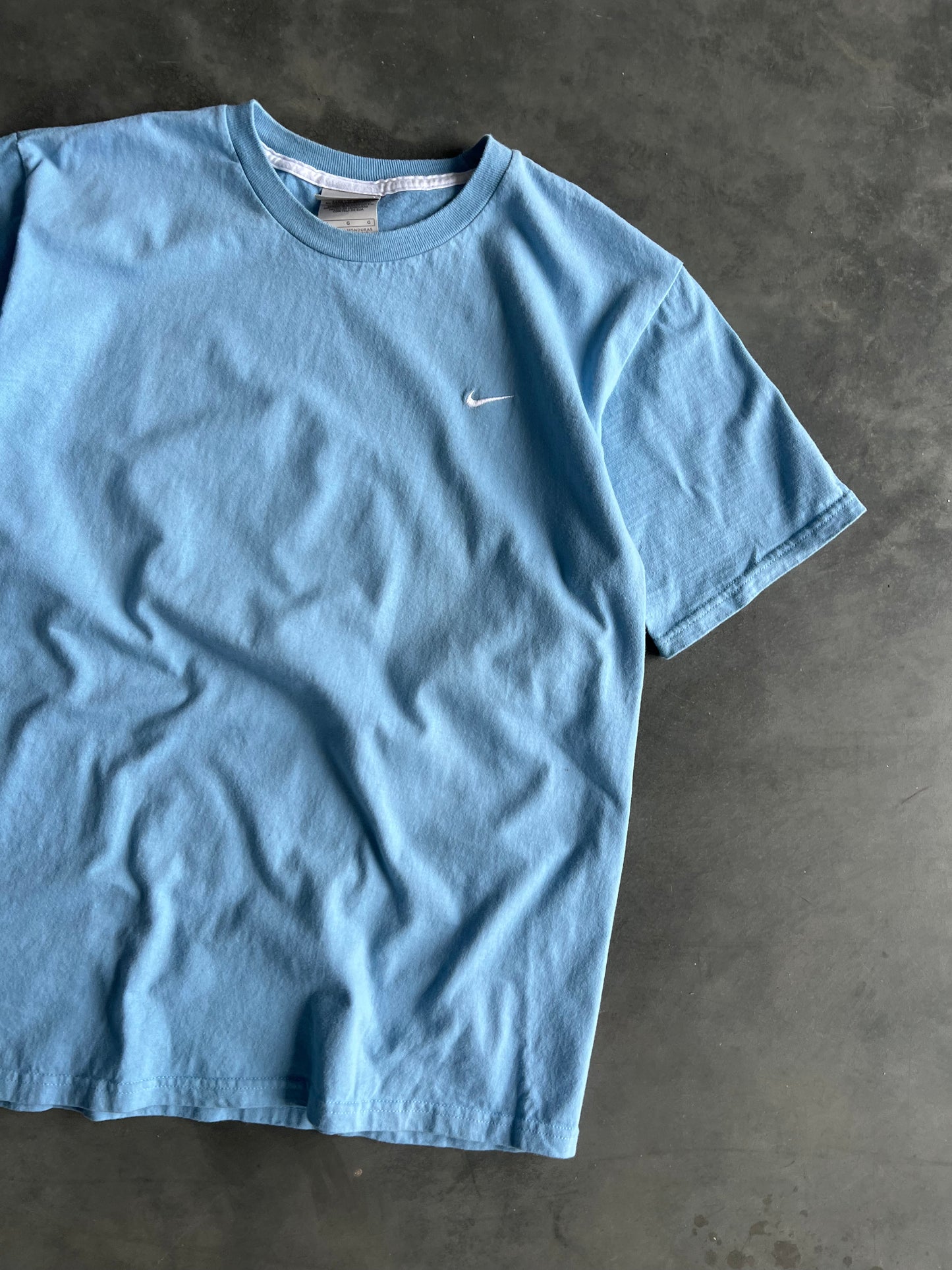 Vintage Sky Blue Nike Swoosh Shirt - L