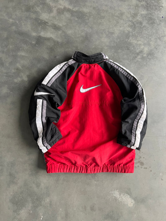 Vintage Red Nike Swoosh Puffer Jacket - YS