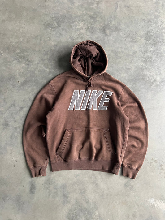 Vintage Mocha Brown Nike Hoodie - M